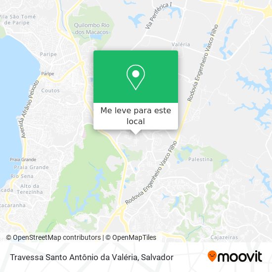 Travessa Santo Antônio da Valéria mapa