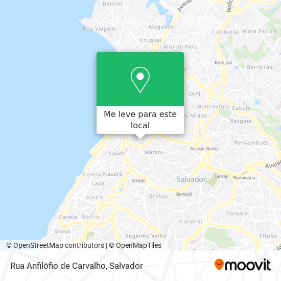 Rua Anfilófio de Carvalho mapa