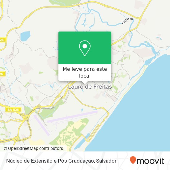 Núcleo de Extensão e Pós Graduação mapa