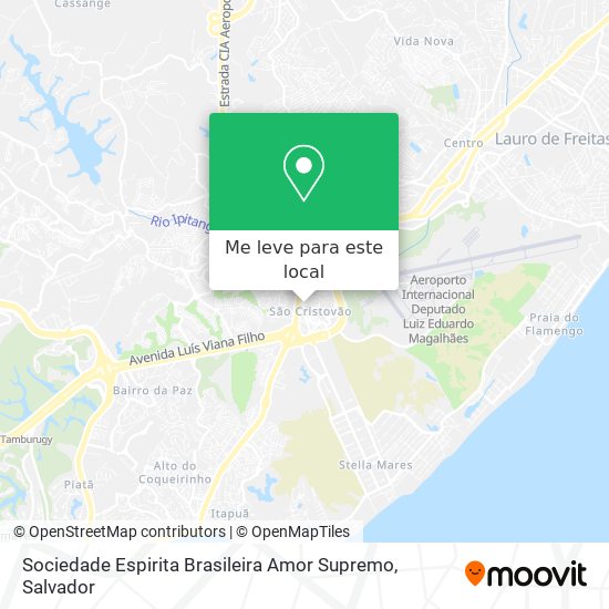 Sociedade Espirita Brasileira Amor Supremo mapa