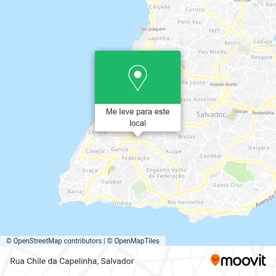 Rua Chile da Capelinha mapa