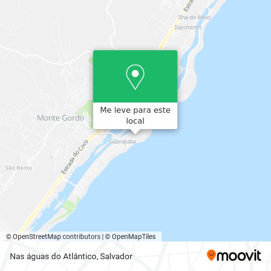 Nas águas do Atlântico mapa