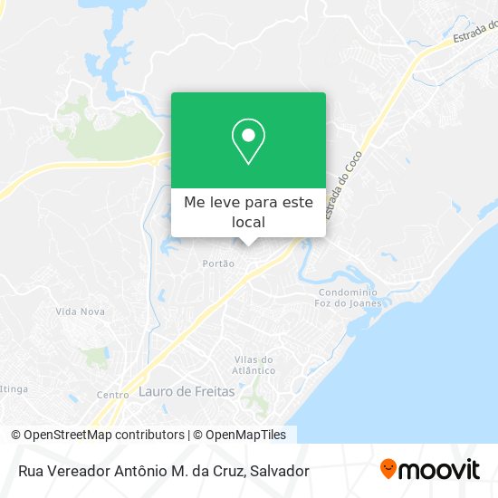 Rua Vereador Antônio M. da Cruz mapa