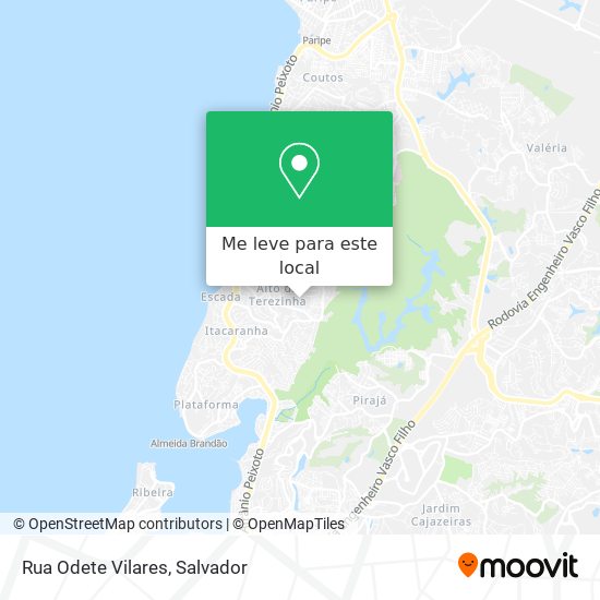 Rua Odete Vilares mapa