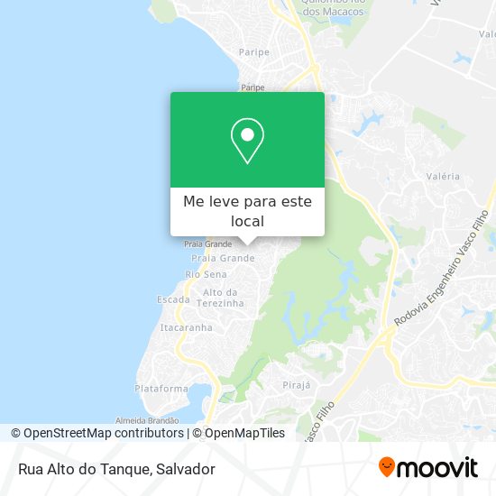 Rua Alto do Tanque mapa