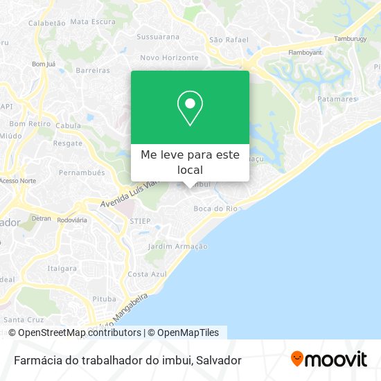 Farmácia do trabalhador do imbui mapa