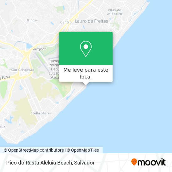 Pico do Rasta Aleluia Beach mapa