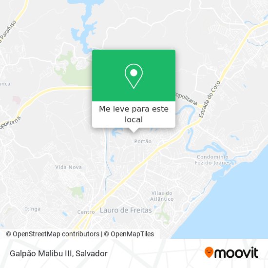 Galpão Malibu III mapa