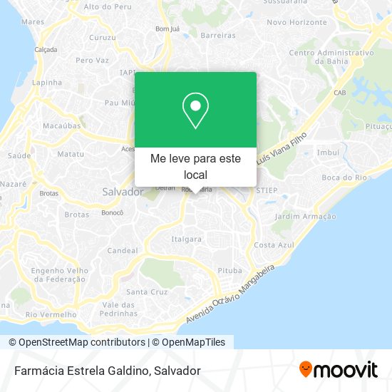 Farmácia Estrela Galdino mapa