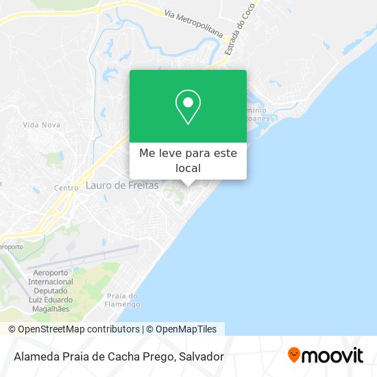 Alameda Praia de Cacha Prego mapa