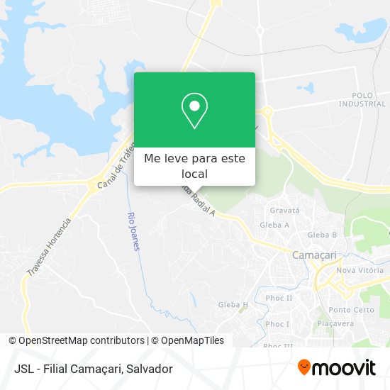 JSL - Filial Camaçari mapa