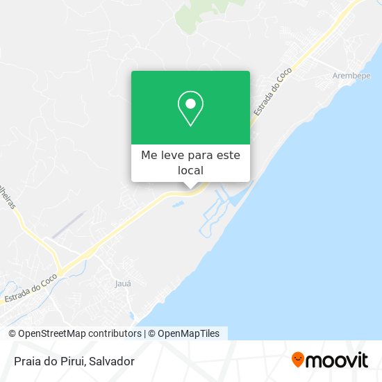 Praia do Pirui mapa