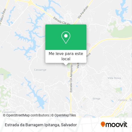 Estrada da Barragem Ipitanga mapa