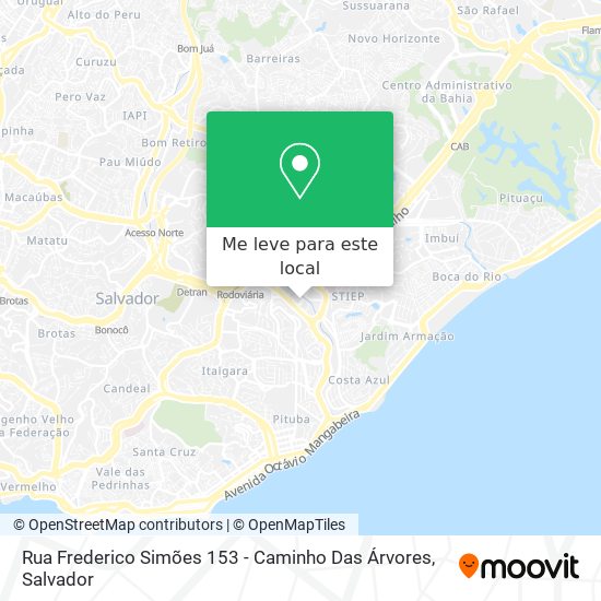 Rua Frederico Simões 153 - Caminho Das Árvores mapa