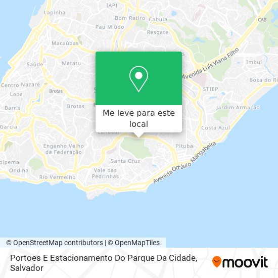 Portoes E Estacionamento Do Parque Da Cidade mapa