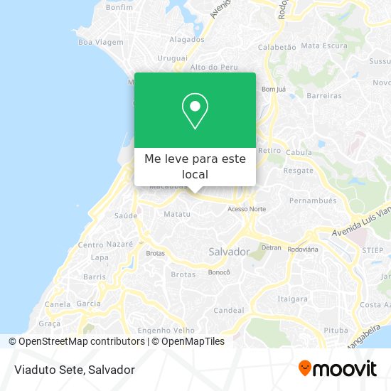 Viaduto Sete mapa