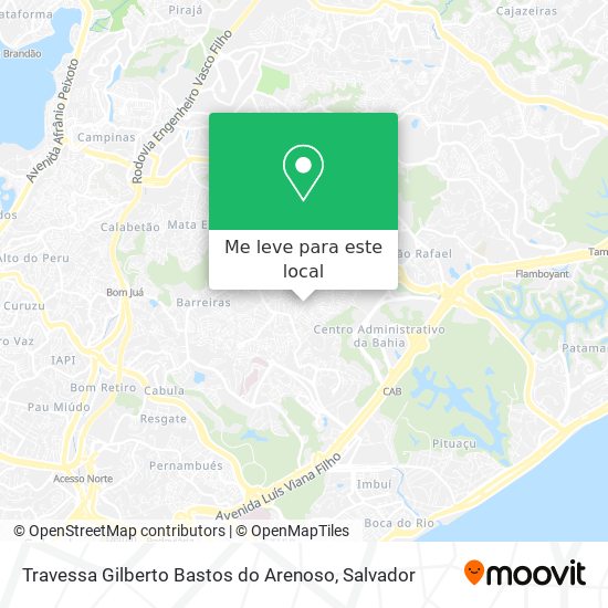 Travessa Gilberto Bastos do Arenoso mapa