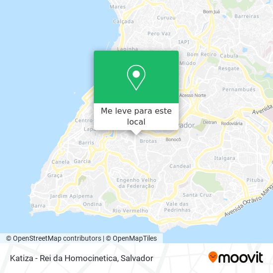 Katiza - Rei da Homocinetica mapa