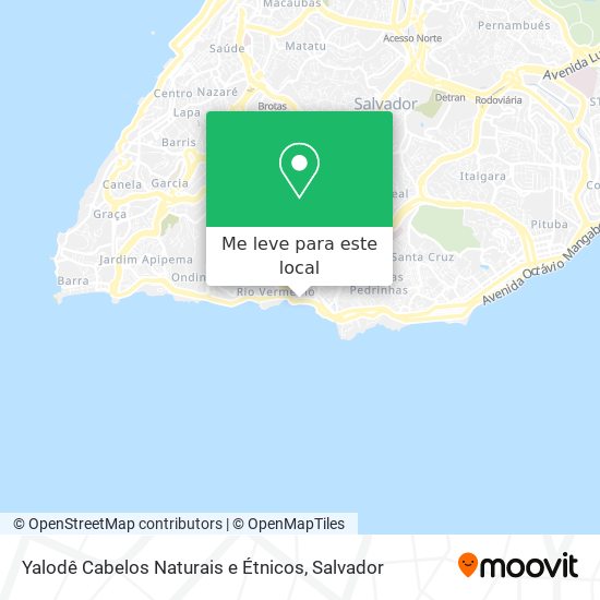 Yalodê Cabelos Naturais e Étnicos mapa