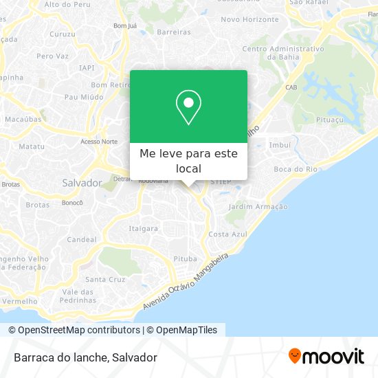 Barraca do lanche mapa