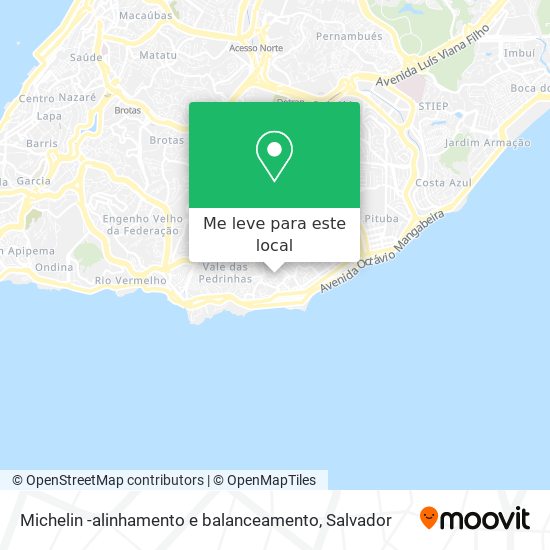 Michelin -alinhamento e balanceamento mapa