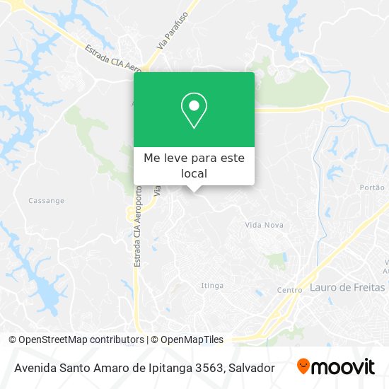 Avenida Santo Amaro de Ipitanga 3563 mapa