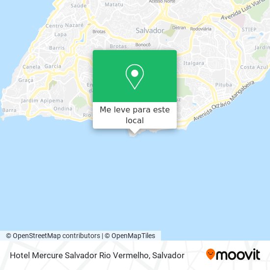 Hotel Mercure Salvador Rio Vermelho mapa