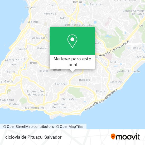 ciclovia de Pituaçu mapa