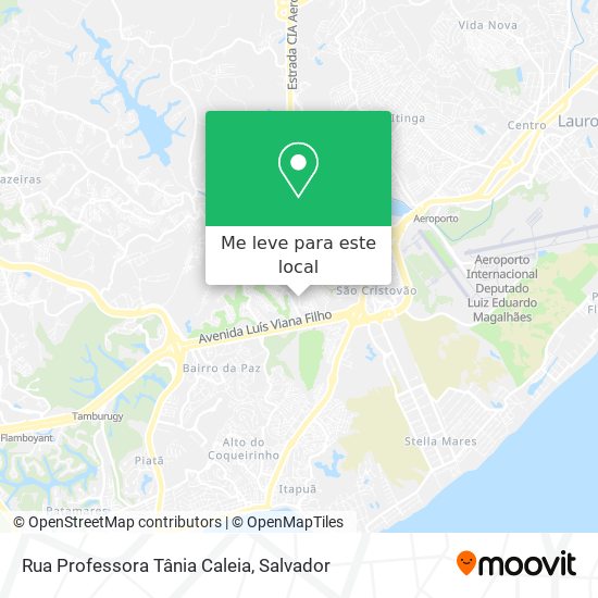 Rua Professora Tânia Caleia mapa