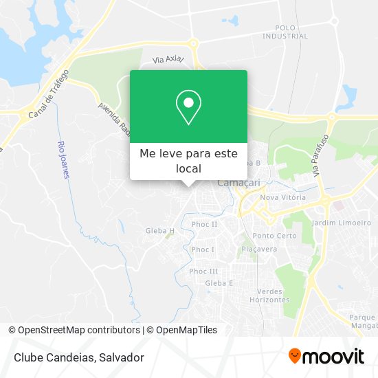 Clube Candeias mapa