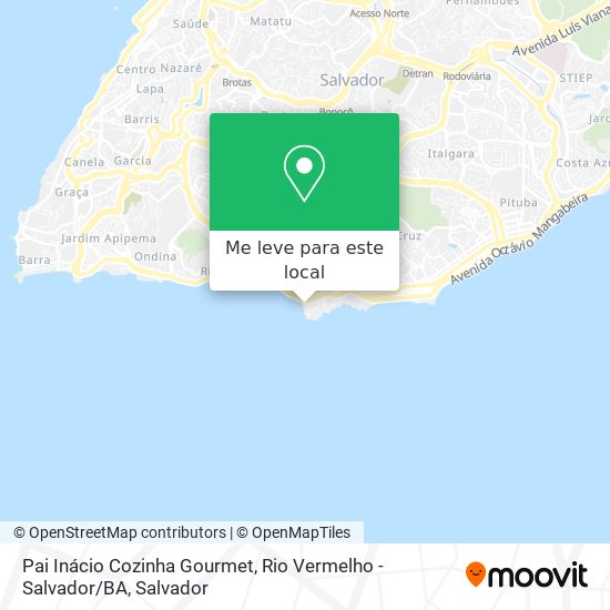 Pai Inácio Cozinha Gourmet, Rio Vermelho - Salvador / BA mapa