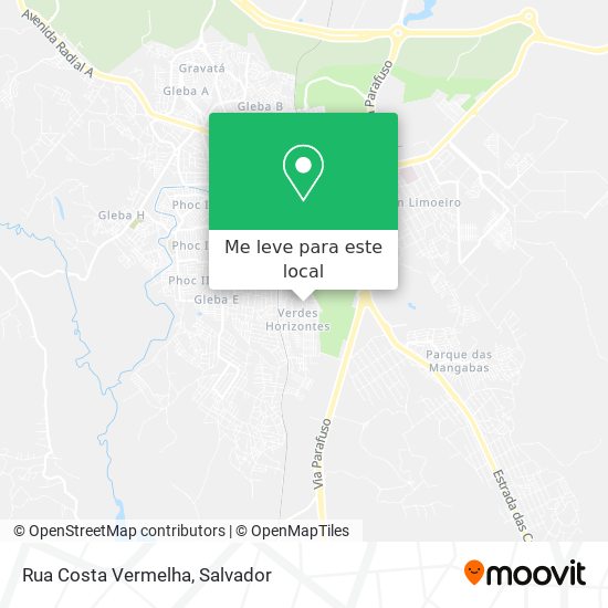 Rua Costa Vermelha mapa
