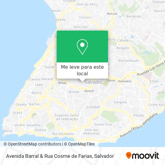 Avenida Barral & Rua Cosme de Farias mapa