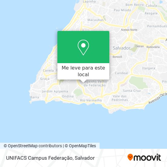 UNIFACS Campus Federação mapa