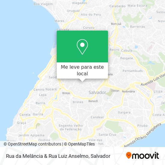 Rua da Melância & Rua Luiz Anselmo mapa