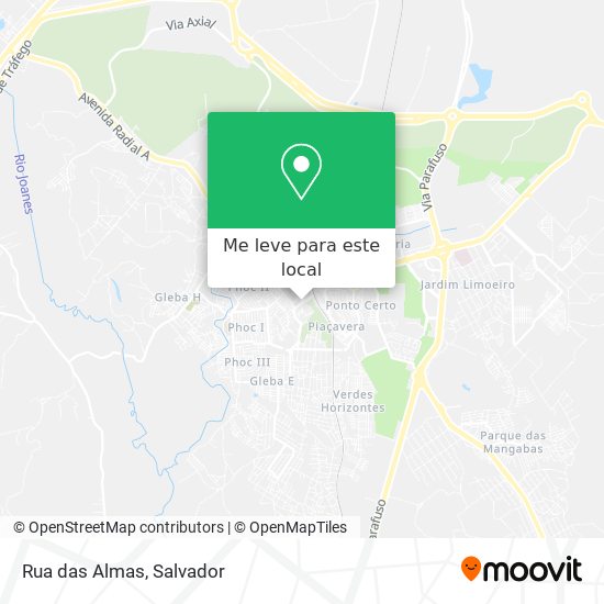 Rua das Almas mapa