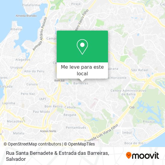 Rua Santa Bernadete & Estrada das Barreiras mapa