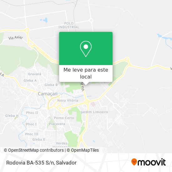 Rodovia BA-535 S/n mapa
