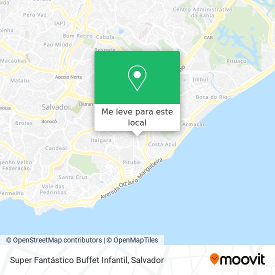 Super Fantástico Buffet Infantil mapa