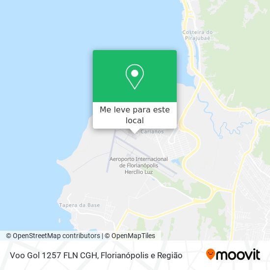 Voo Gol 1257 FLN CGH mapa