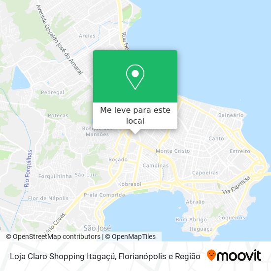 Loja Claro Shopping Itagaçú mapa