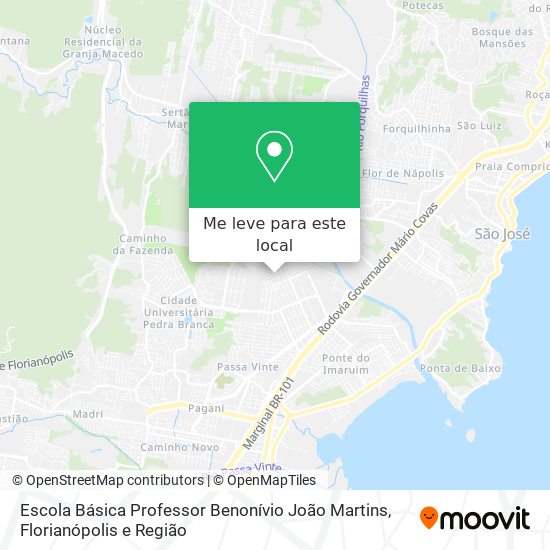 Escola Básica Professor Benonívio João Martins mapa
