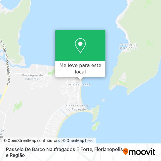 Passeio De Barco Naufragados E Forte mapa