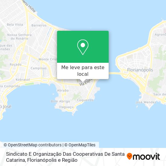 Sindicato E Organização Das Cooperativas De Santa Catarina mapa