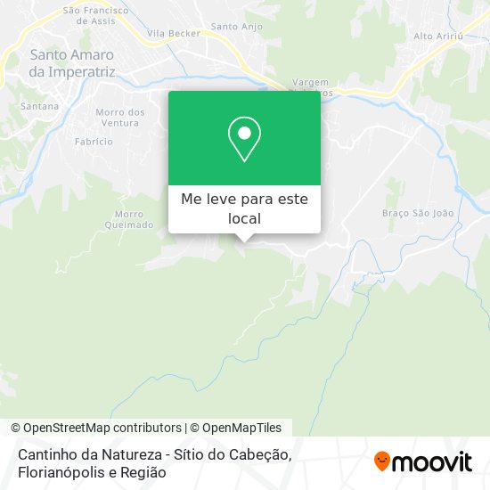 Cantinho da Natureza - Sítio do Cabeção mapa