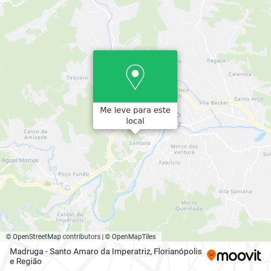 Madruga - Santo Amaro da Imperatriz mapa