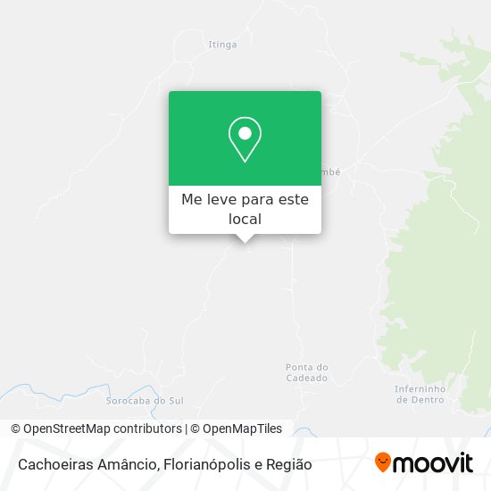 Cachoeiras Amâncio mapa