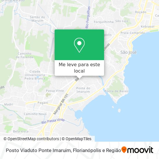 Posto Viaduto Ponte Imaruim mapa