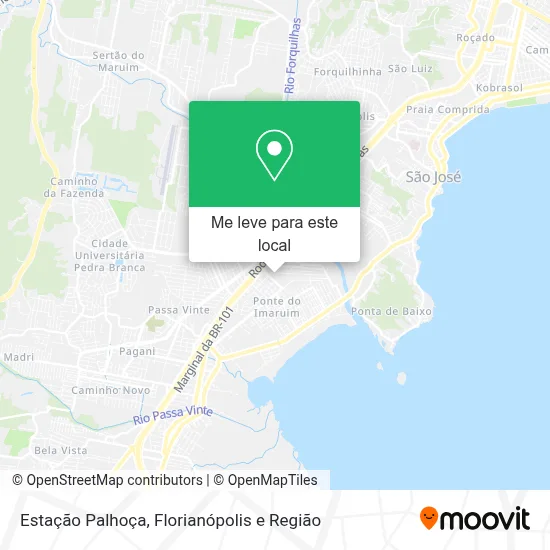 Como chegar até Estação Palhoça de ônibus?