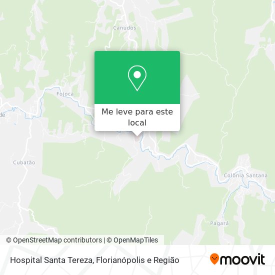 Hospital Santa Tereza mapa